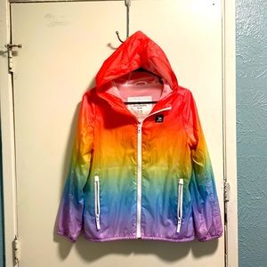 Abercrombie kids rainbow rain jacket